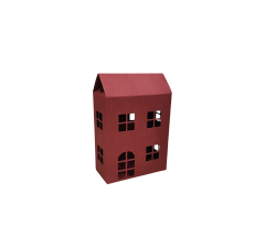 Коробка-домик 150*75*180 мм (до крыши) мм ( до крыши), бордо