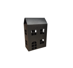 Коробка-домик 150*75*180 мм (до крыши) мм ( до крыши), графит