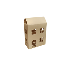 Коробка-домик 150*75*180 мм (до крыши) мм ( до крыши), молочный