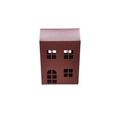 Коробка-домик 150*75*180 мм (до крыши) мм ( до крыши), винный блеск