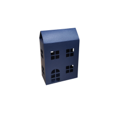 Коробка-домик 150*75*180 мм (до крыши) мм ( до крыши), синий блеск