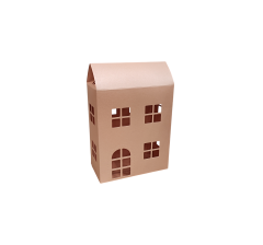Коробка-домик 150*75*180 мм (до крыши) мм ( до крыши), розовая
