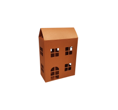 Коробка-домик 150*75*180 мм (до крыши) мм ( до крыши), медная