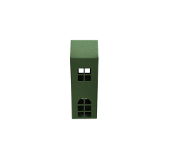 Коробка-домик 75*75*180 мм (до крыши) мм ( до крыши), зеленая