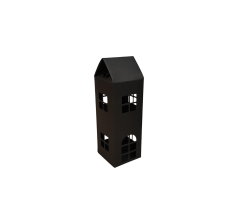 Коробка-домик 75*75*180 мм (до крыши) мм ( до крыши), черная