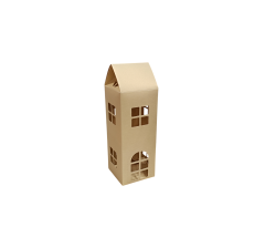 Коробка-домик 75*75*180 мм (до крыши) мм ( до крыши), бежевая