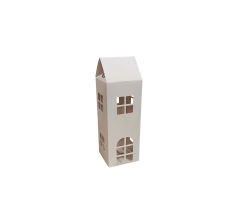 Коробка-домик Домик картонный 75*75*180 мм (до крыши) мм ( до крыши), белый