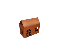 Коробка-домик 150*75*90 мм (до крыши) мм ( до крыши), медная