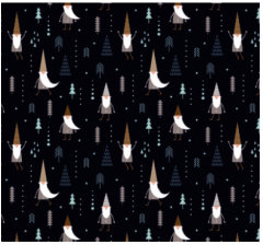 Коробка подарочная 270*180*50 мм, дизайн МО2025-1 с крафт/белым дном