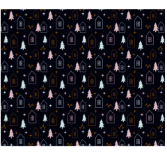 Коробка подарочная 200*200*70 мм, дизайн МО2025-9 с крафт дном