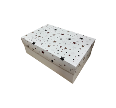 Коробка подарочная 180*110*70 мм, дизайн МО2025-3 с белым дном