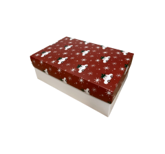 Коробка подарочная 270*180*110 мм, дизайн МО2025-13 с белым дном