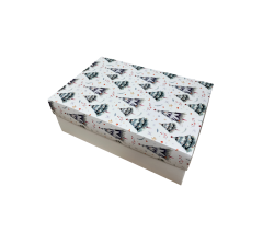 Коробка подарочная 270*180*110 мм, дизайн МО2025-8 с белым дном