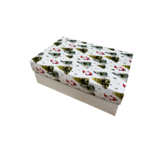 Коробка подарочная 270*180*110 мм, дизайн МО2025-2 с белым дном