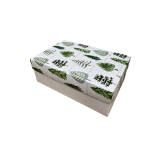 Коробка подарочная 180*110*70 мм, дизайн МО2025-7 с белым дном