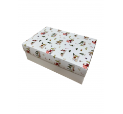 Коробка подарочная 180*110*70 мм, дизайн МО2025-5 с белым дном