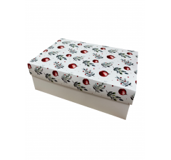 Коробка подарочная 270*180*110 мм, дизайн МО2025-6 с белым дном