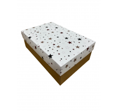 Коробка подарочная 270*180*110 мм, дизайн МО2025-3 с крафт дном