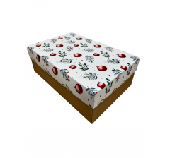 Коробка подарочная 180*110*70 мм, дизайн МО2025-6 с крафт дном