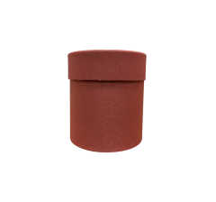 Коробка круглая (шляпная) 80*80 мм, бордовая