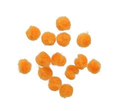 Помпоны (100гр), 1 см, оранжевый