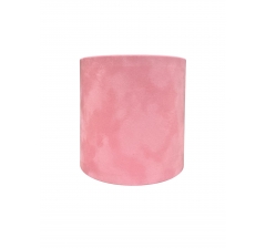Бархатная коробка круглая без крышки 120*120 мм, розовый