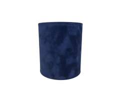 Бархатная коробка круглая без крышки 120*120 мм, темно-синий
