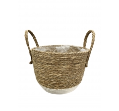 Корзина плетеная (рогоз) D25xH20 BD17, 1шт.