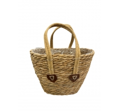 Корзина плетеная (рогоз) 27*16*H19*HH33 B15*10, 1шт.