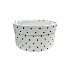 Коробка круглая с окном 205*95 мм, дизайн 2026-8