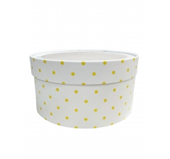 Коробка круглая с окном 205*95 мм, дизайн 2026-9