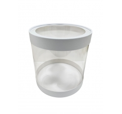 Коробка круглая с окном 160*160 мм, белый