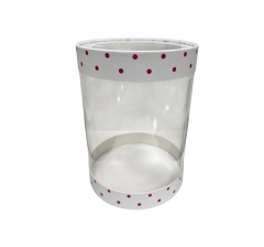 Коробка круглая с окном 160*220 мм, дизайн 2