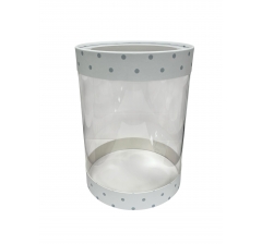 Коробка круглая с окном 160*220 мм, дизайн 3