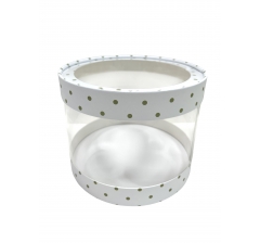 Коробка круглая с окном 210*160 мм, дизайн 1