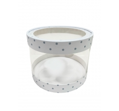 Коробка круглая с окном 210*160 мм, дизайн 3