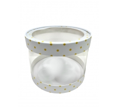 Коробка круглая с окном 210*160 мм, дизайн 4