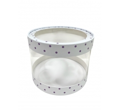 Коробка круглая с окном 210*160 мм, дизайн 5