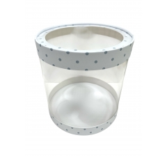 Коробка круглая с окном 210*220 мм, дизайн 3