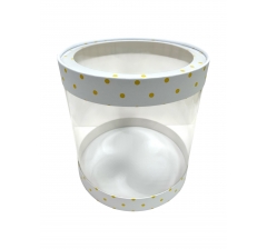 Коробка круглая с окном 210*220 мм, дизайн 4