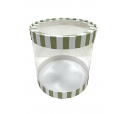 Коробка круглая с окном 210*220 мм, дизайн 6