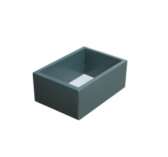 Коробка 200*140*80 мм с прозрачной крышкой, темно-зеленое дно