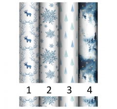 Упаковочная бумага глянц. 70*100см, "Christmas toys", 80г/м2, дизайн 4