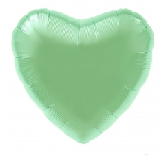 Шар (18"/46 см) Сердце, Matte Green( мятный), 1 шт; Grabo.