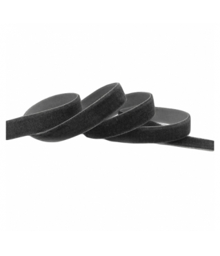 Лента бархатная 1 см/ 50 ярд, темно-серый