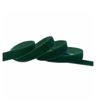 Лента бархатная 1 см/ 50 ярд, зеленый