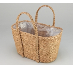 Корзина плетеная (рогоз), 30X17XH20 см, 1 шт., натуральный