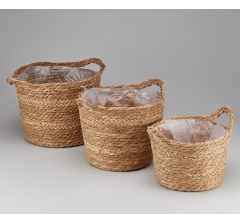 Корзина плетеная (рогоз) D26xH20 BD20, 1шт.