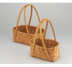 Набор корзин плетеных (секвойя), 31*21*13/35.5 см. 22*15.5*13.5/31.5, 2 шт., светло-коричневый