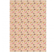 Упаковочная бумага крафт 70*100см "Крылатые созданья", 70г/м2 дизайн 3